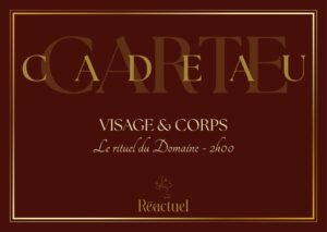 Carte cadeau Le Rituel du Domaine, soin signature visage et corps de 2 heures chez Réactuel à Gouvieux, dans l'Oise.