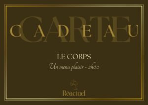 Carte cadeau Menu Plaisir 2h, rituel de massage du corps Réactuel à Gouvieux dans l'Oise.