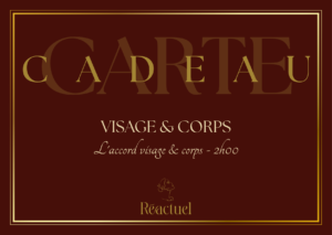 Carte cadeau L'Accord Visage & Corps de 2h chez Réactuel, soin du visage et massage du corps à Gouvieux dans l'Oise.